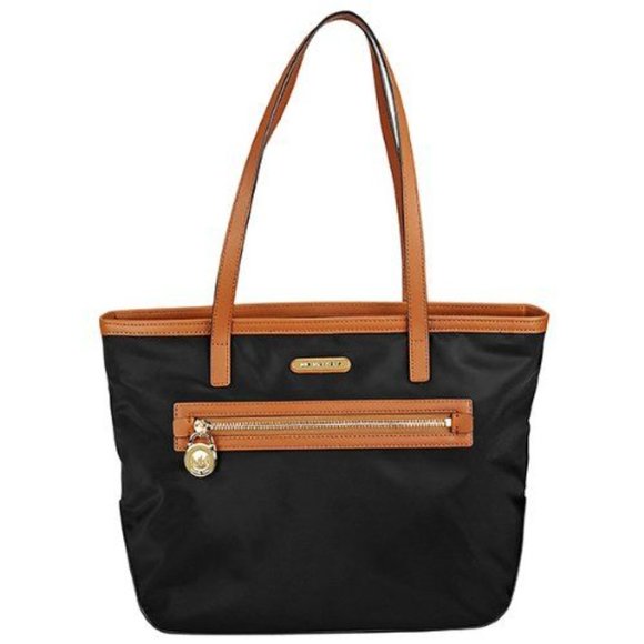 MICHAEL Michael Kors Kempton Small Black Nylon & Saffiano Leather Trim Tote Bag - Picture 16 of 16